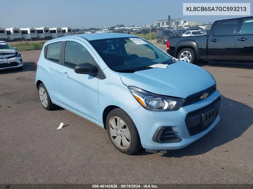 2016 Chevrolet Spark Ls Cvt VIN: KL8CB6SA7GC593213 Lot: 40142626