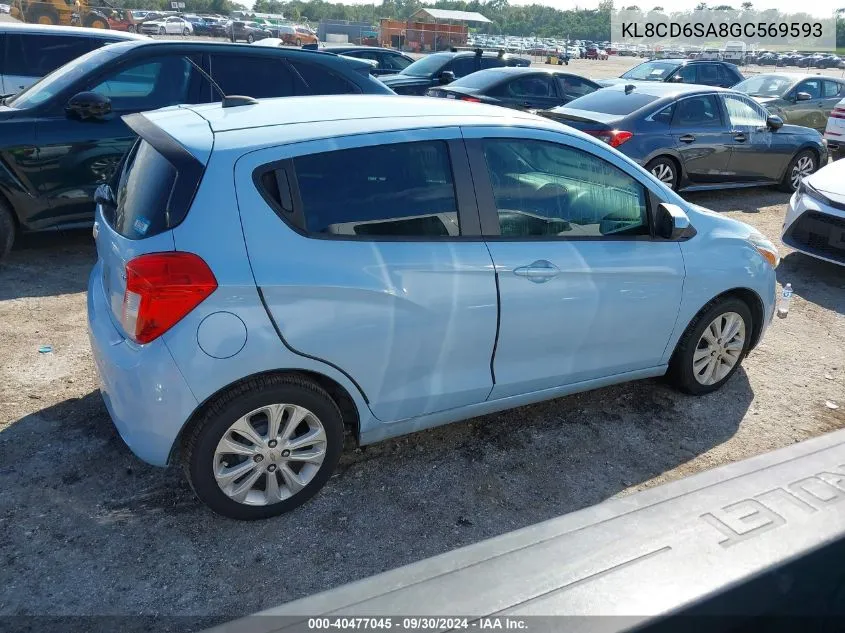 2016 Chevrolet Spark 1Lt VIN: KL8CD6SA8GC569593 Lot: 40477045