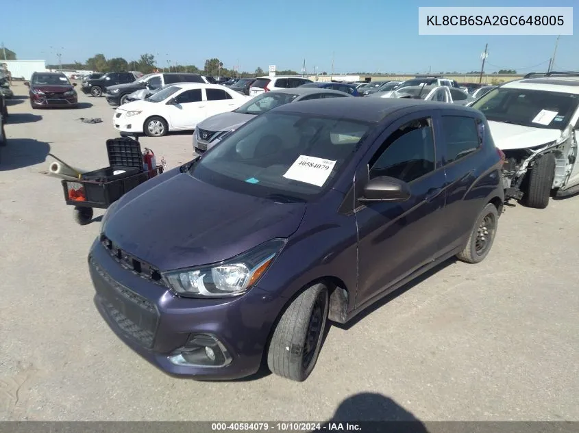 KL8CB6SA2GC648005 2016 Chevrolet Spark Ls Cvt