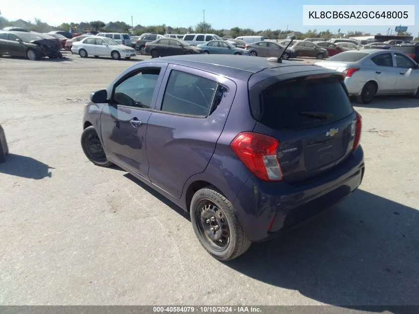 KL8CB6SA2GC648005 2016 Chevrolet Spark Ls Cvt