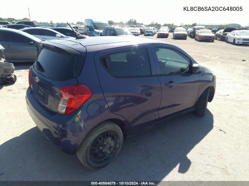 KL8CB6SA2GC648005 2016 Chevrolet Spark Ls Cvt