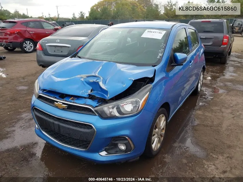 2016 Chevrolet Spark 1Lt Cvt VIN: KL8CD6SA6GC615860 Lot: 40645746