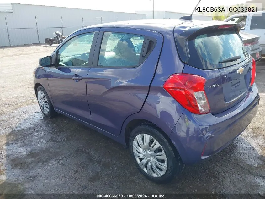 2016 Chevrolet Spark Ls Cvt VIN: KL8CB6SA1GC633821 Lot: 40666270