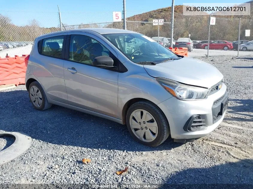 2016 Chevrolet Spark Ls Cvt VIN: KL8CB6SA7GC612701 Lot: 40697842