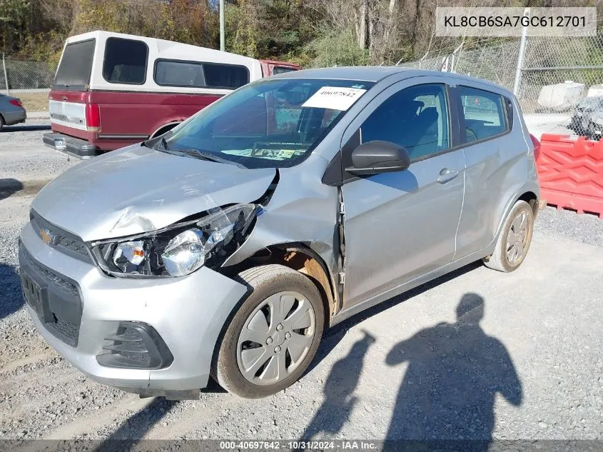 2016 Chevrolet Spark Ls Cvt VIN: KL8CB6SA7GC612701 Lot: 40697842