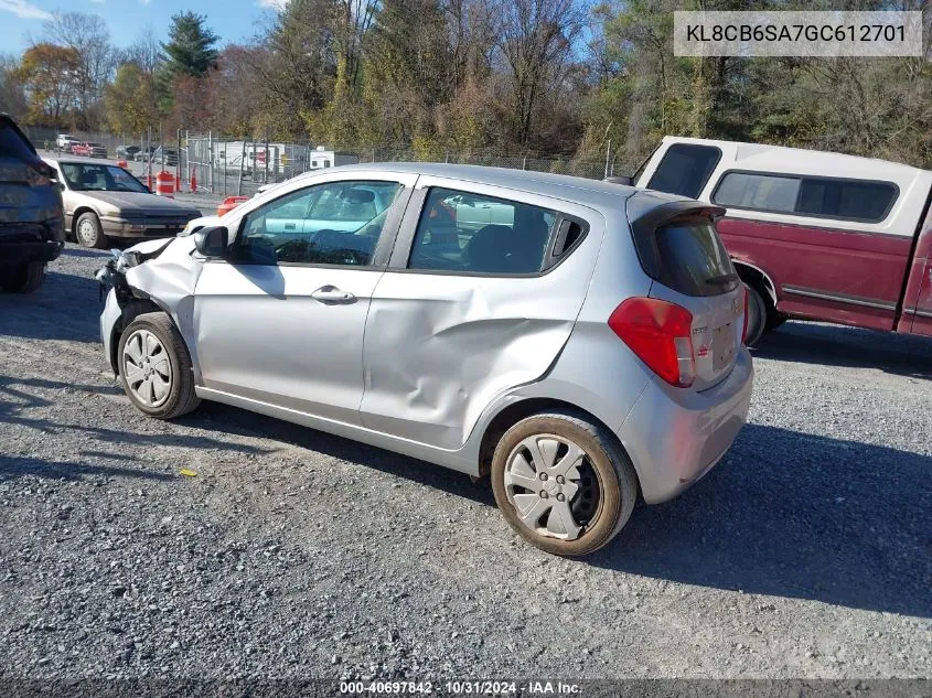 2016 Chevrolet Spark Ls Cvt VIN: KL8CB6SA7GC612701 Lot: 40697842