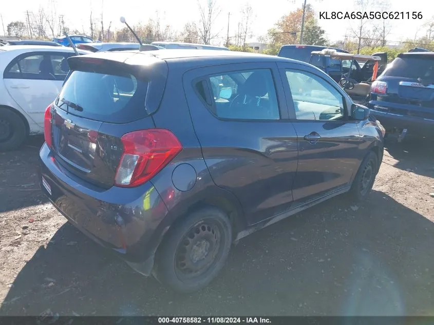 2016 Chevrolet Spark Ls Manual VIN: KL8CA6SA5GC621156 Lot: 40758582