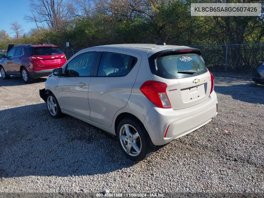 2016 Chevrolet Spark Ls Cvt VIN: KL8CB6SA8GC607426 Lot: 40801869