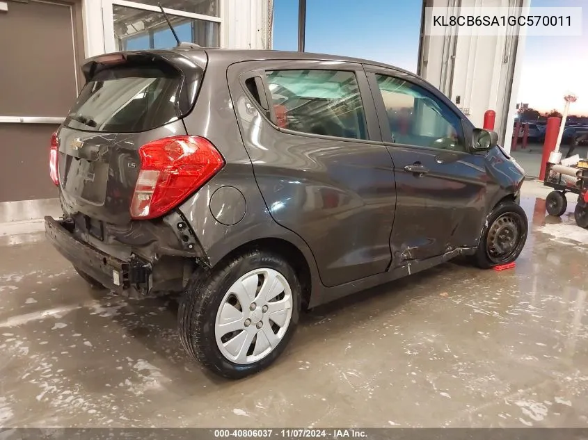 2016 Chevrolet Spark Ls Cvt VIN: KL8CB6SA1GC570011 Lot: 40806037