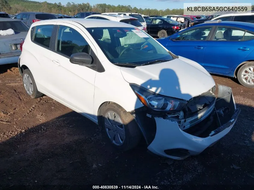 2016 Chevrolet Spark Ls Cvt VIN: KL8CB6SA5GC640559 Lot: 40830539