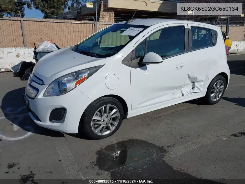 2016 Chevrolet Spark Ev 1Lt VIN: KL8CK6S02GC650134 Lot: 40892075