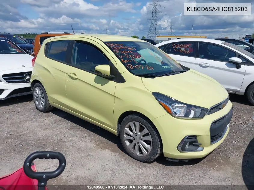 2017 Chevrolet Spark VIN: KL8CD6SA4HC815203 Lot: 12049560