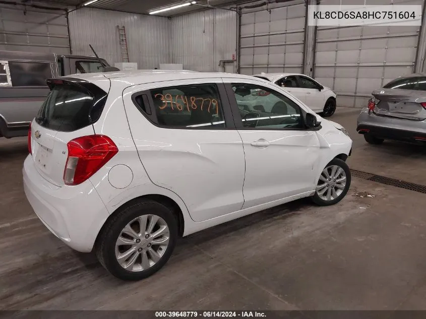 2017 Chevrolet Spark 1Lt Cvt VIN: KL8CD6SA8HC751604 Lot: 39648779