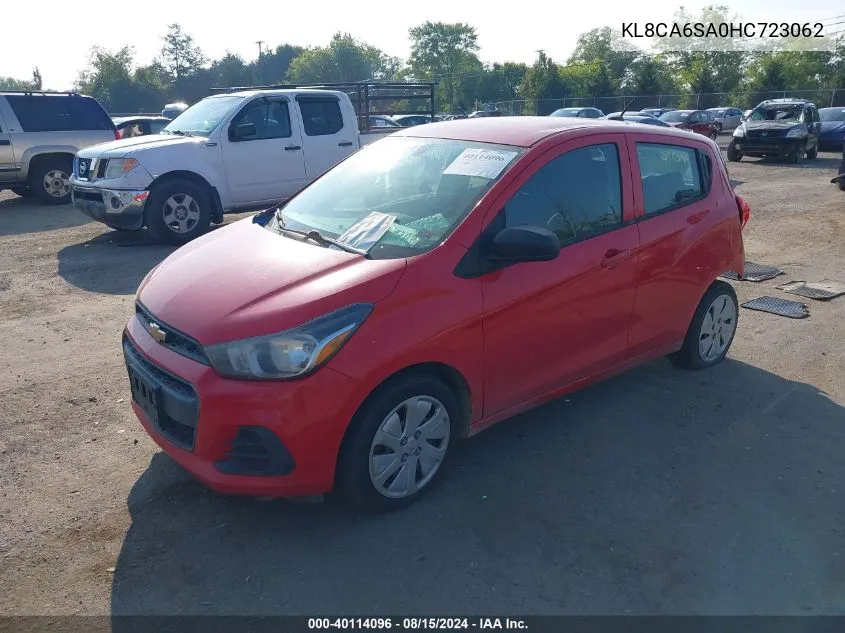 2017 Chevrolet Spark Ls Manual VIN: KL8CA6SA0HC723062 Lot: 40114096