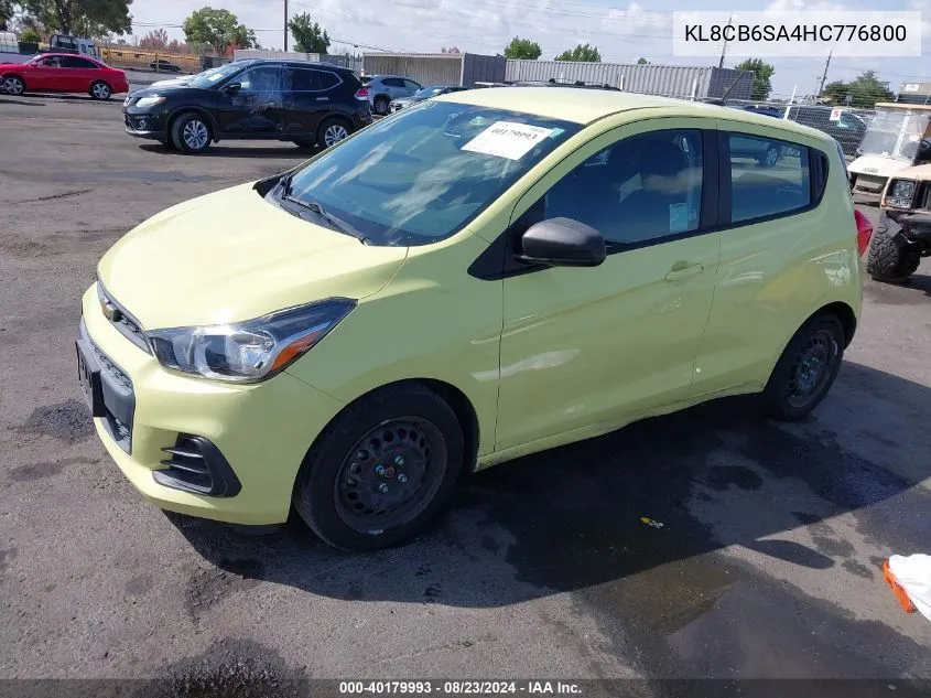 2017 Chevrolet Spark Ls Cvt VIN: KL8CB6SA4HC776800 Lot: 40179993