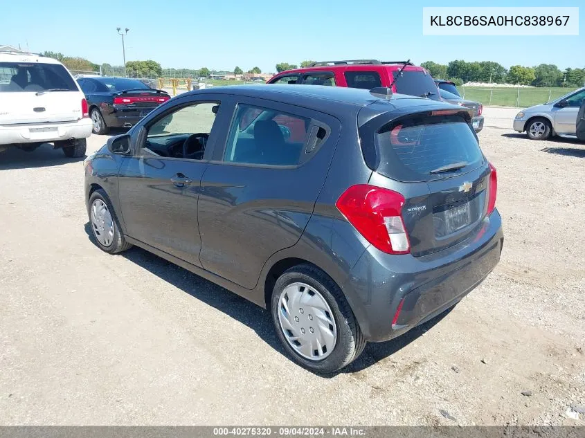 2017 Chevrolet Spark Ls Cvt VIN: KL8CB6SA0HC838967 Lot: 40275320