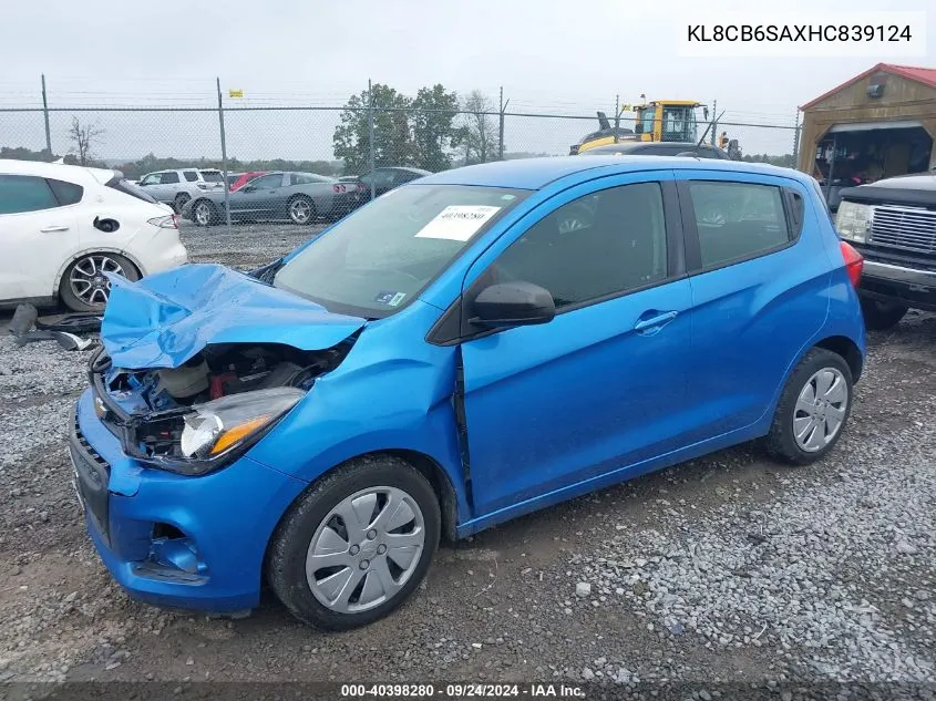 2017 Chevrolet Spark Ls Cvt VIN: KL8CB6SAXHC839124 Lot: 40398280