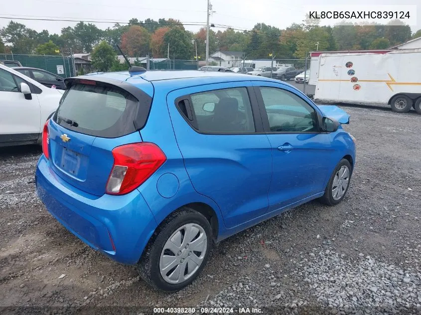 2017 Chevrolet Spark Ls Cvt VIN: KL8CB6SAXHC839124 Lot: 40398280