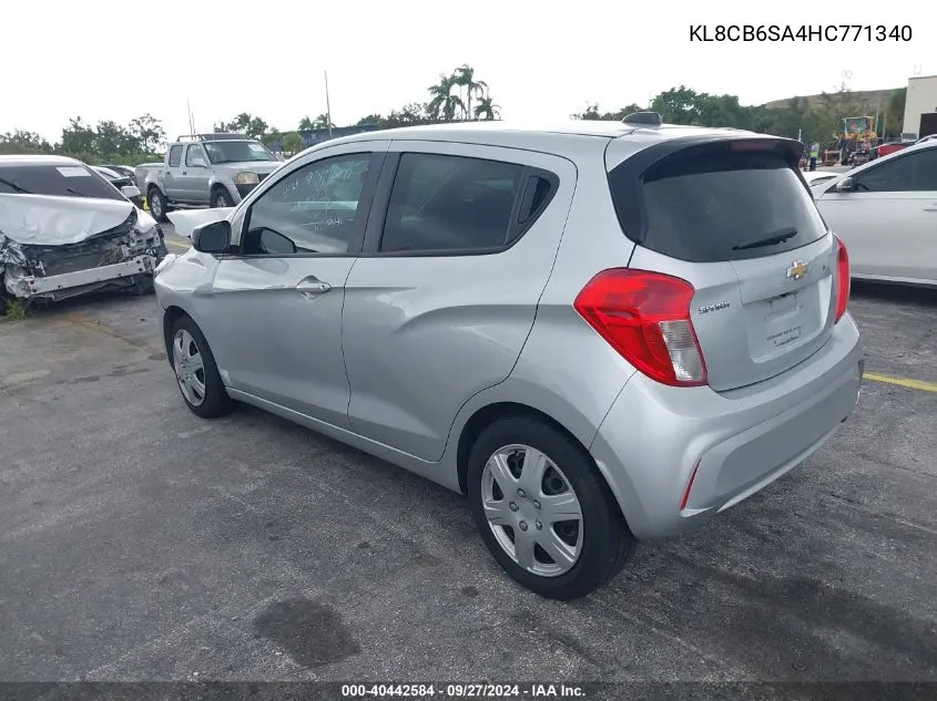 2017 Chevrolet Spark Ls Cvt VIN: KL8CB6SA4HC771340 Lot: 40442584