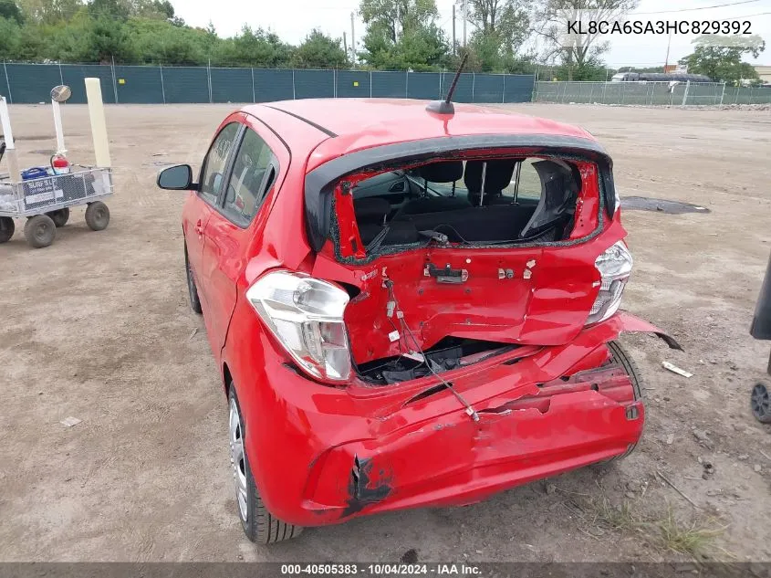 2017 Chevrolet Spark Ls Manual VIN: KL8CA6SA3HC829392 Lot: 40505383