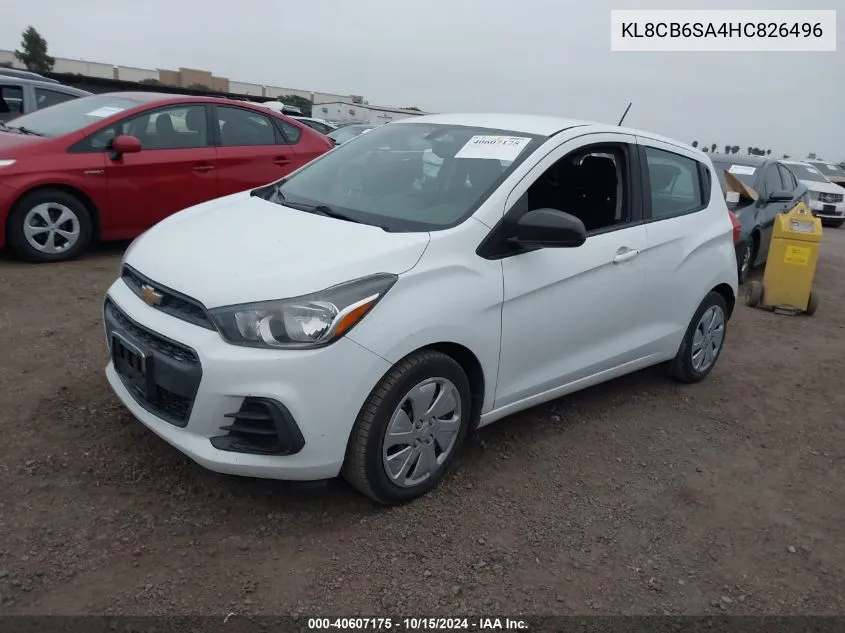 2017 Chevrolet Spark Ls Cvt VIN: KL8CB6SA4HC826496 Lot: 40607175