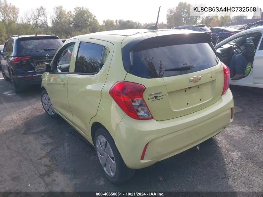 2017 Chevrolet Spark Ls Cvt VIN: KL8CB6SA4HC732568 Lot: 40650051