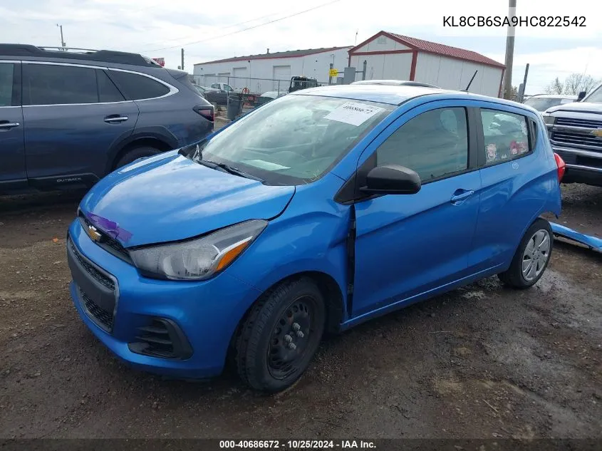 2017 Chevrolet Spark Ls Cvt VIN: KL8CB6SA9HC822542 Lot: 40686672