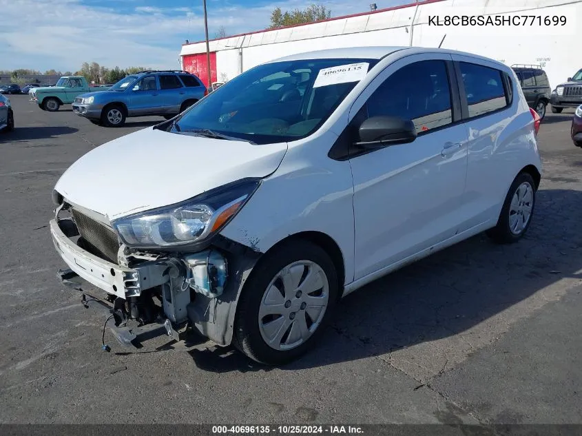 2017 Chevrolet Spark Ls Cvt VIN: KL8CB6SA5HC771699 Lot: 40696135