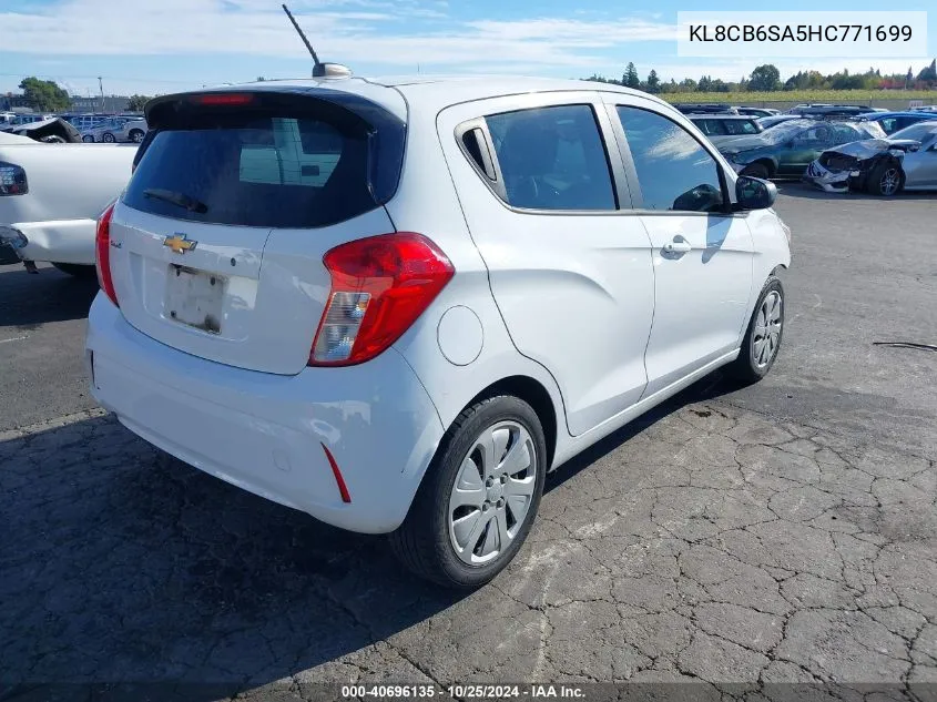 2017 Chevrolet Spark Ls Cvt VIN: KL8CB6SA5HC771699 Lot: 40696135