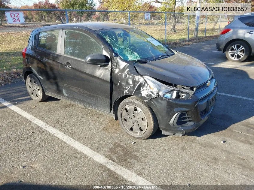 2017 Chevrolet Spark Ls Manual VIN: KL8CA6SA3HC838657 Lot: 40708365