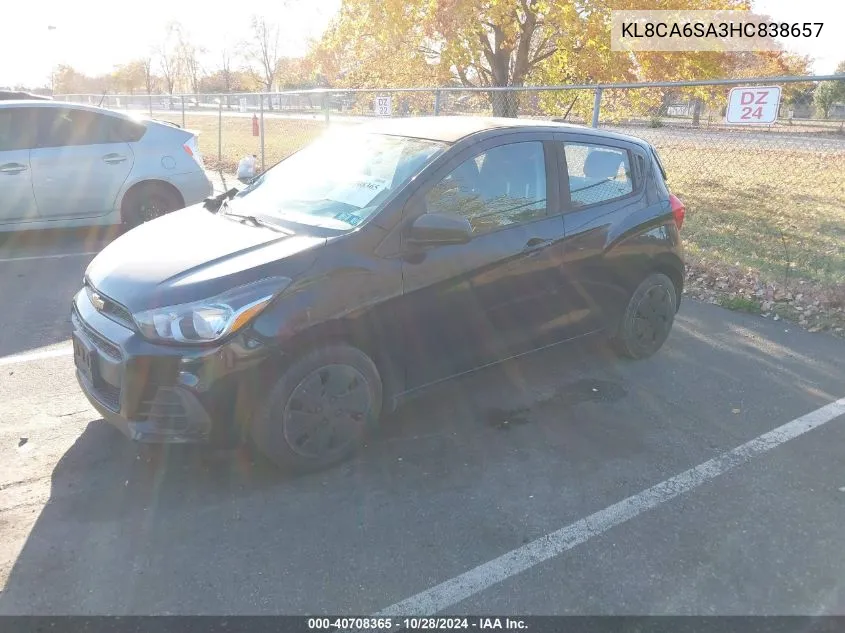 2017 Chevrolet Spark Ls Manual VIN: KL8CA6SA3HC838657 Lot: 40708365