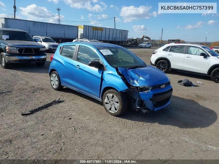 2017 Chevrolet Spark Ls Cvt VIN: KL8CB6SA0HC757399 Lot: 40717851