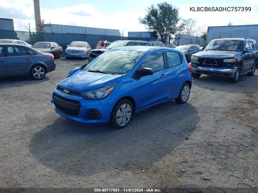 2017 Chevrolet Spark Ls Cvt VIN: KL8CB6SA0HC757399 Lot: 40717851