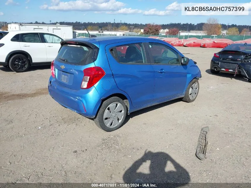 2017 Chevrolet Spark Ls Cvt VIN: KL8CB6SA0HC757399 Lot: 40717851