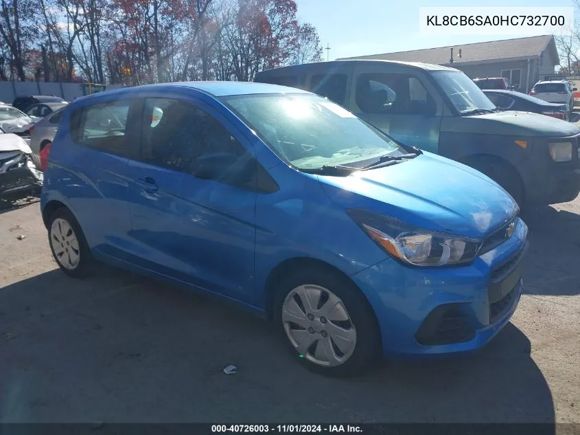 2017 Chevrolet Spark Ls Cvt VIN: KL8CB6SA0HC732700 Lot: 40726003