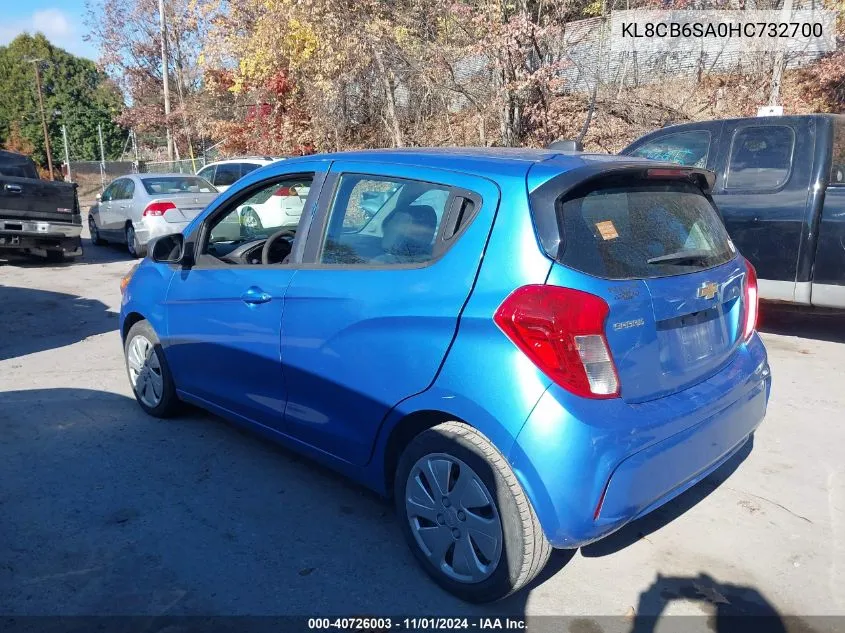 2017 Chevrolet Spark Ls Cvt VIN: KL8CB6SA0HC732700 Lot: 40726003