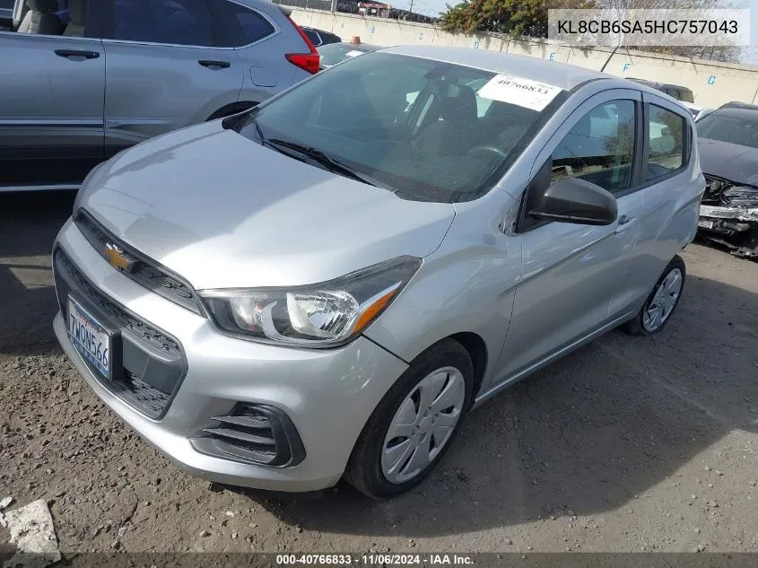 2017 Chevrolet Spark Ls Cvt VIN: KL8CB6SA5HC757043 Lot: 40766833