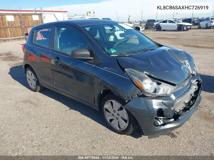 2017 Chevrolet Spark Ls Cvt VIN: KL8CB6SAXHC726919 Lot: 40775443