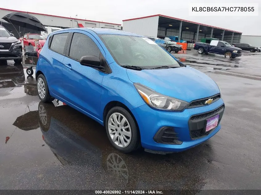 2017 Chevrolet Spark Ls Cvt VIN: KL8CB6SA7HC778055 Lot: 40826992