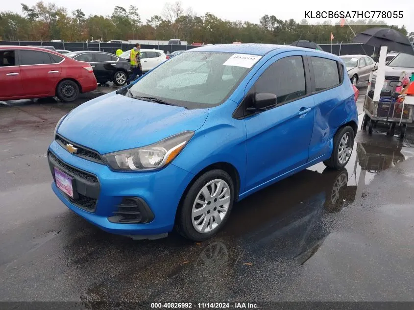 2017 Chevrolet Spark Ls Cvt VIN: KL8CB6SA7HC778055 Lot: 40826992