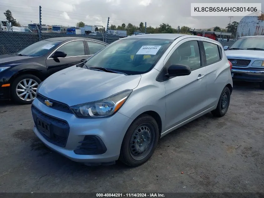 2017 Chevrolet Spark Ls Cvt VIN: KL8CB6SA6HC801406 Lot: 40844201