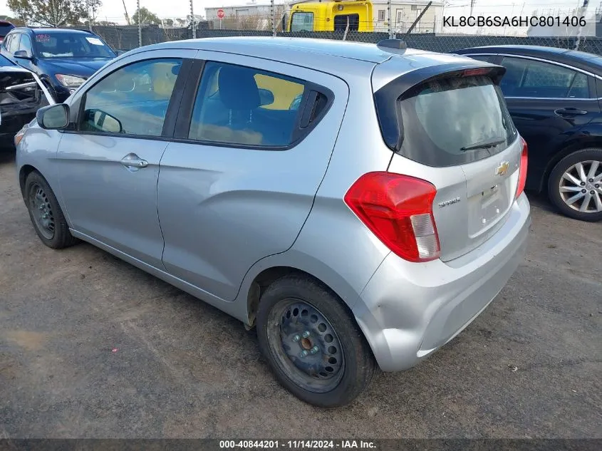 2017 Chevrolet Spark Ls Cvt VIN: KL8CB6SA6HC801406 Lot: 40844201