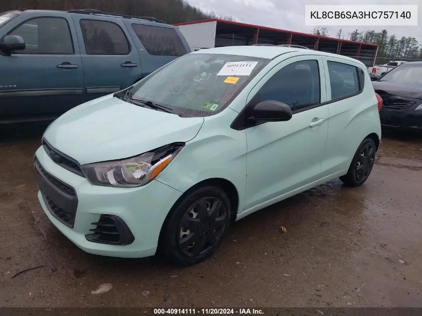 2017 Chevrolet Spark Ls Cvt VIN: KL8CB6SA3HC757140 Lot: 40914111