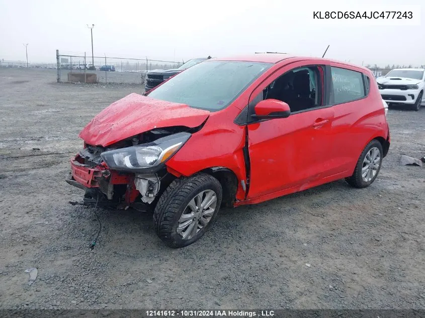 2018 Chevrolet Spark VIN: KL8CD6SA4JC477243 Lot: 12141612