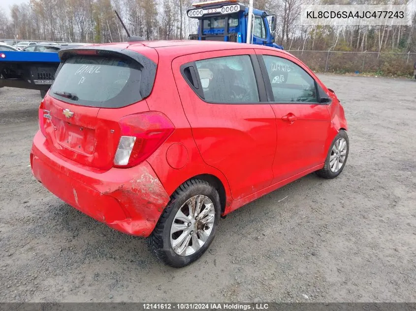 2018 Chevrolet Spark VIN: KL8CD6SA4JC477243 Lot: 12141612