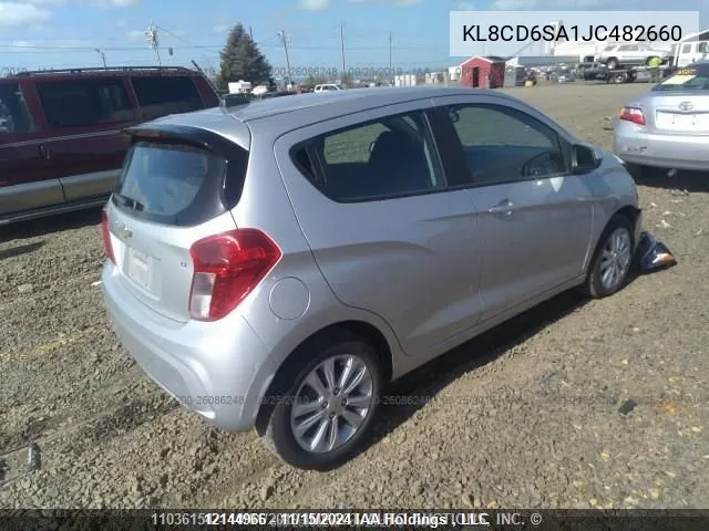 2018 Chevrolet Spark 1Lt Cvt VIN: KL8CD6SA1JC482660 Lot: 12144966