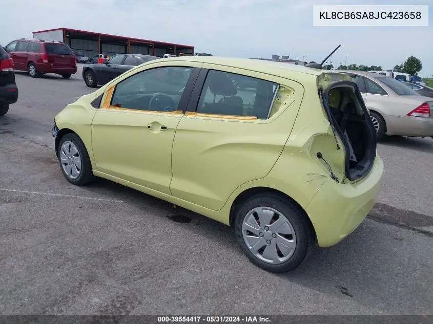 2018 Chevrolet Spark Ls Cvt VIN: KL8CB6SA8JC423658 Lot: 39554417