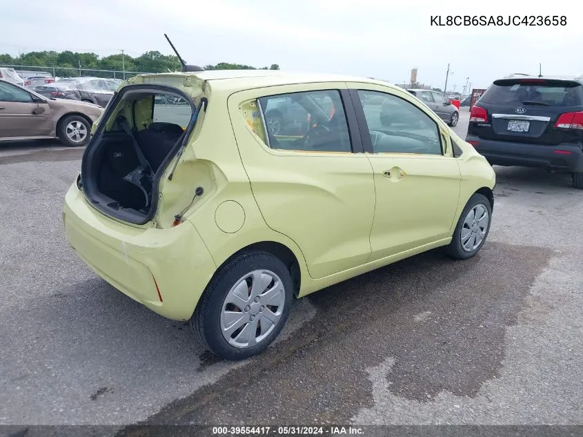 2018 Chevrolet Spark Ls Cvt VIN: KL8CB6SA8JC423658 Lot: 39554417