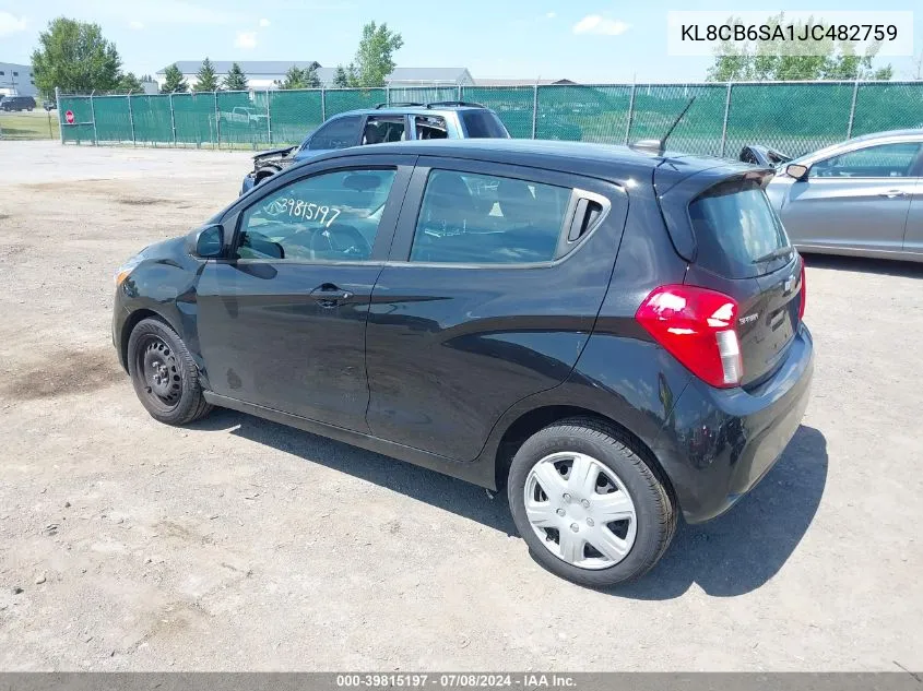 KL8CB6SA1JC482759 2018 Chevrolet Spark Ls Cvt