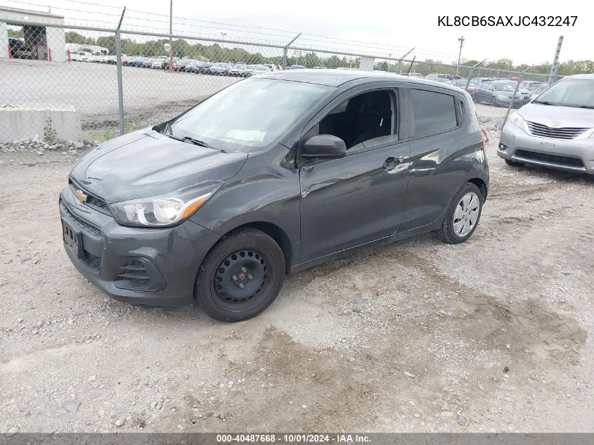 2018 Chevrolet Spark Ls Cvt VIN: KL8CB6SAXJC432247 Lot: 40487668